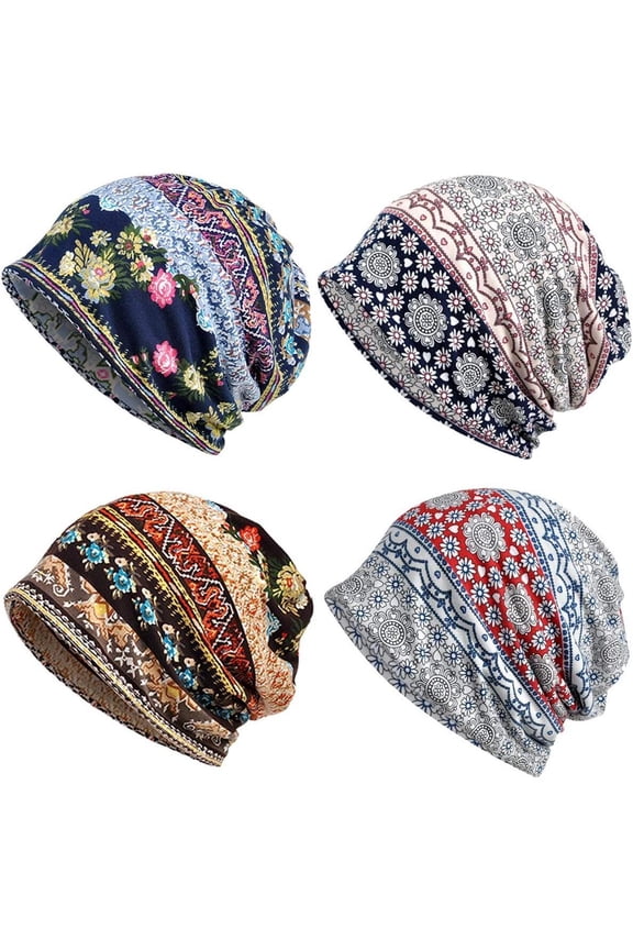 4 Pack Soft Lightweight Running Beanie Adult Skull Hats Adult Skull Hat Fashion Accessories thermal  beanie