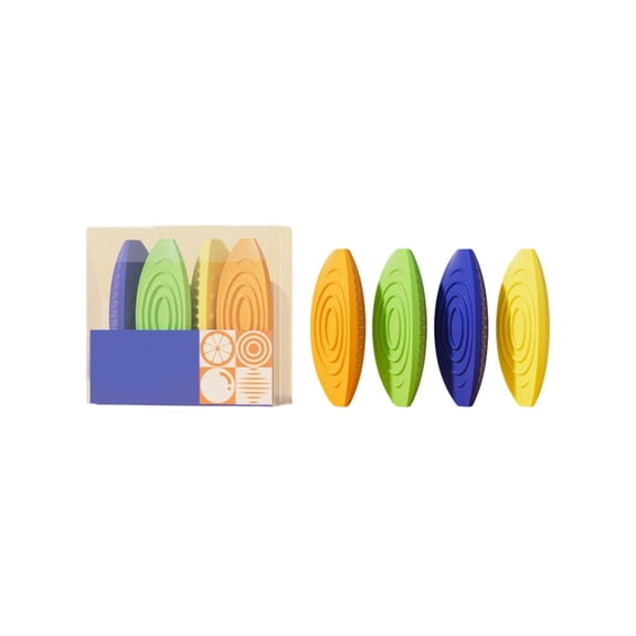 4Pack Soft Tactile Eraser Set, Textured StressRelief DualUse Tool for Fine Detail & LargeArea Wiping Office Sketching 2.550.820.82 In,Green,Blue,Yellow,Orange
