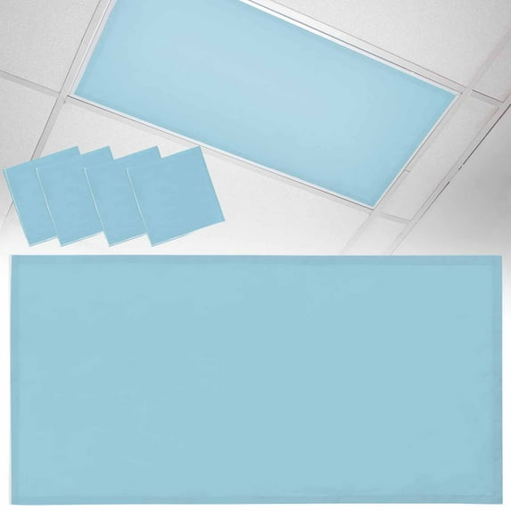 4 Pack Soild Color Fluorescent Light Covers for Ceiling Lights Sapphire Blue Magnetic Ceiling Light Covers Overhead Light Filters for Office Classroom Home