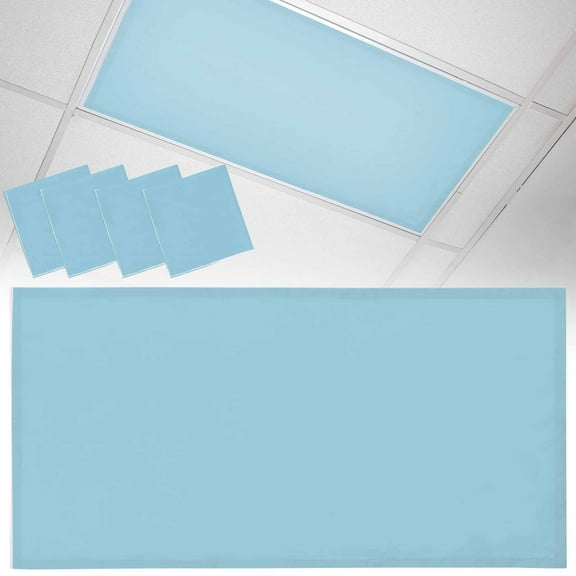 4 Pack Soild Color Fluorescent Light Covers for Ceiling Lights Sapphire Blue Magnetic Ceiling Light Covers Overhead Light Filters for Office Classroom Home