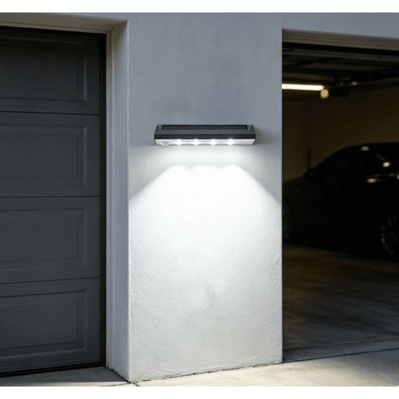 Solar Wall Light Outdoor Waterproof Wireless Step Light – Dusk-to-Dawn Activated LED Wall Fixture for Courtyard, Deck, Fence, Balcony, Garden, Patio, Backyard, Yard, Home Improvement, Wall Railing