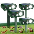 thumbnail image 1 of 4-Pack Solar Animal Repeller – Ultrasonic Pest Control for Cats, Dogs, Raccoons, Squirrels & Rats | Motion-Activated, Waterproof, Humane Outdoor Deterrent for Garden, Yard & Farm, 1 of 6