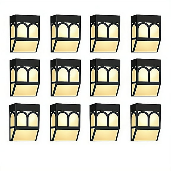 12 pack Solar Fence Lights, Color Changing Waterproof LED Deck Lights for Garden & Patio