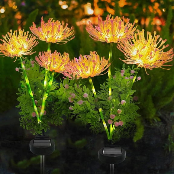 4 Pack Solar Garden Lights Outdoor, Solar Flower Lights for Yard with Lighting Modes, Glowing Flowers & Stems, Auto ON/Off Outdoor Light for Garden Decoration,Yard Decor and Gift for Mother