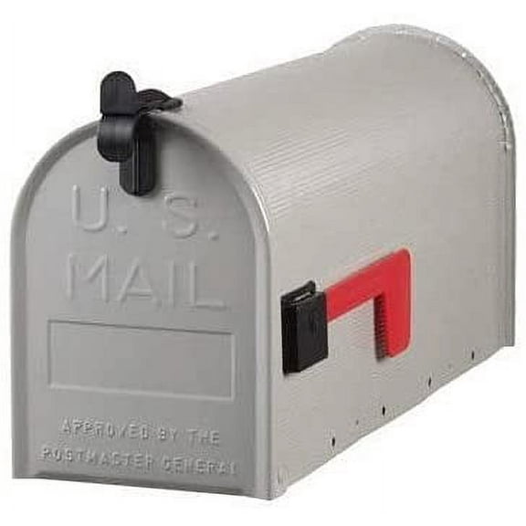 Solar Group Standard Mailbox St100000 Galvanized Steel - Rural Curbside - 4 Pack, Gray