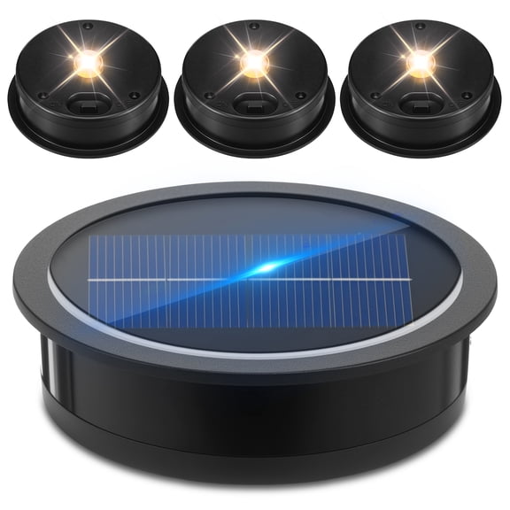 4 Pack Solar Light Replacement Top Waterproof Replacement Solar Light Parts for Outdoor Lanterns Fits 2.9 to 3.2 Inches Openings for Garden Patio