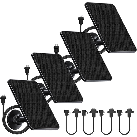 4 Pack Solar Panel for Blink Outdoor 4(4th Gen)/Blink Outdoor(3rd Gen) XT3 and Blink XT2/XT Camera(Not Included)/Blink Outdoor Camera,Blink Solar Panel with Mount 13.1ft Cable Rubber Plug