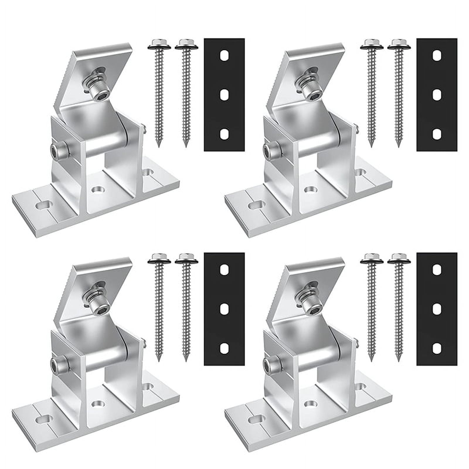 4 Pack Solar Panel Holders, Roof Hooks, 1060° Attachment Solar Module