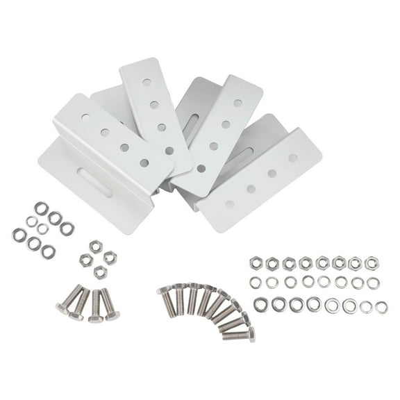 4 Pack Solar Panel Mounting Z Brackets,Aluminum Alloy with Hardware for RV,Boat Installation