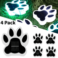 thumbnail image 1 of 4 Pack White Solar Ground Lights,Outdoor LED Pathway Lights,Paw Print Lights,Waterproof Bear Paw Light for Lawn Ground Garden Decoration, 1 of 9