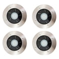 thumbnail image 1 of 4-Pack Solar Power Outdoor Stainless Steel 4 LED Step/Deck Light, 1 of 7