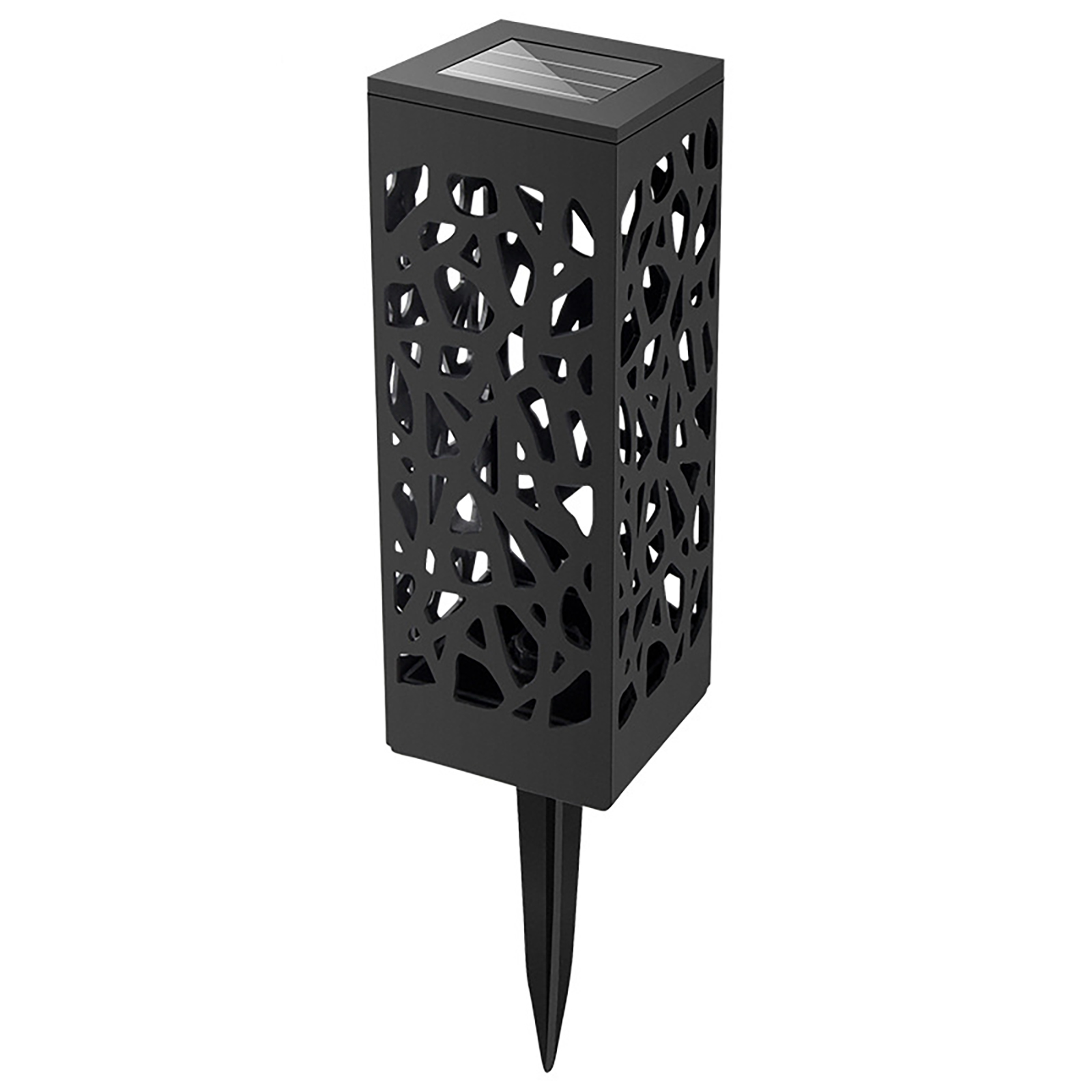 4 Pack Solar Powered Ground Lights IP65 Waterproof Outdoor LED Hollow Lights In Ground Solar