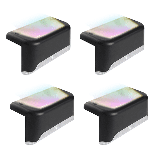 4-Pack Solar Step Lights - For Decks, Docks, Steps, Porches, Passages, Stairs, Railings