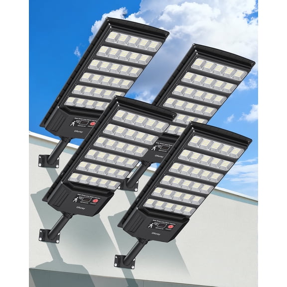 4-Pack Solar Street Light, Motion Sensor LED Solar Lamp, Waterproof Outdoor Lighting for Yard, Road, Garden, Street, Patio