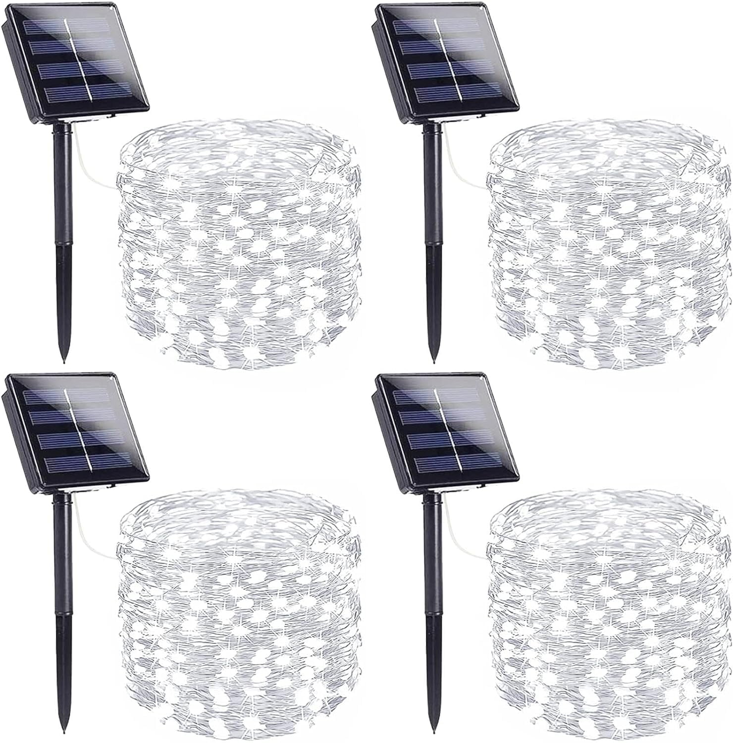 4 Pack Solar String Lights Outdoor, ExtraLong 400LED Solar Lights