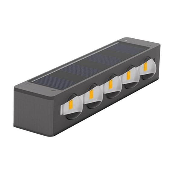 4 Pack Solar Wall Lights Outdoor Waterproof - 8H Illumination Modern Up/Down Lighting for Garden Porch Walkway, Black Plastic Solar-Powered Wall Wash Lamps with 6H Charging