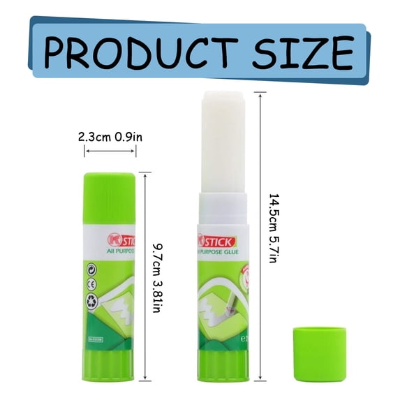 4 Pack Solid Glue Sticks, Non-Toxic and Washable Adhesive for 3D Printing and Crafts, Strong Bed Weld for Glass and PEI, Multipurpose for Office and Projects (Green)