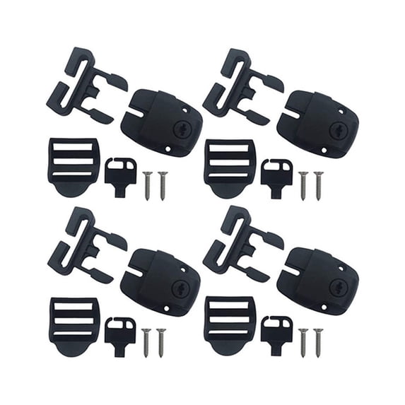 4-Pack Spa Hot Tub Cover Clips Heavy Duty Lock Kit with Keys and Hardware for Wind Protection