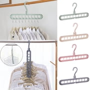 4 Pack Space Saving Cascading Plastic Hanger Organizer, Light Green