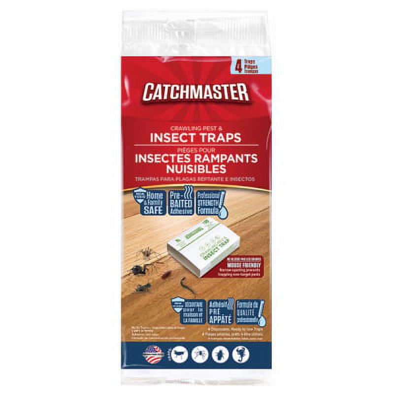 4 Pack Spider roach and insect Glue Traps. These economical easy to, Each - image 1 of 1