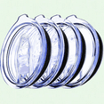 4 Pack Spill Proof Tumbler Lids Compatible with Yeti Tumblers 3.3