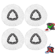 4 Pack Spin Mop Heads Replacements for O-Ceda Easy Wrin Spin System, Microfiber Spin Mop Refills,Easy clean the floor & Meachine Washnable Mop Head Replacement - Bonison