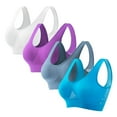 thumbnail image 1 of 4 Pack Sports Bras for Women Wireless Yoga Workout Bra Plus Size Seamless Bralettes, Birthday Gifts for Women, 1 of 2