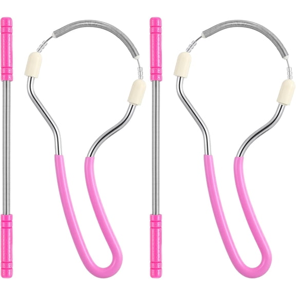 4 Pack Spring Facial Hair Removers for Women, Manual Epilator with Handle, Face Hair Removal Threading Tool for Upper Lip