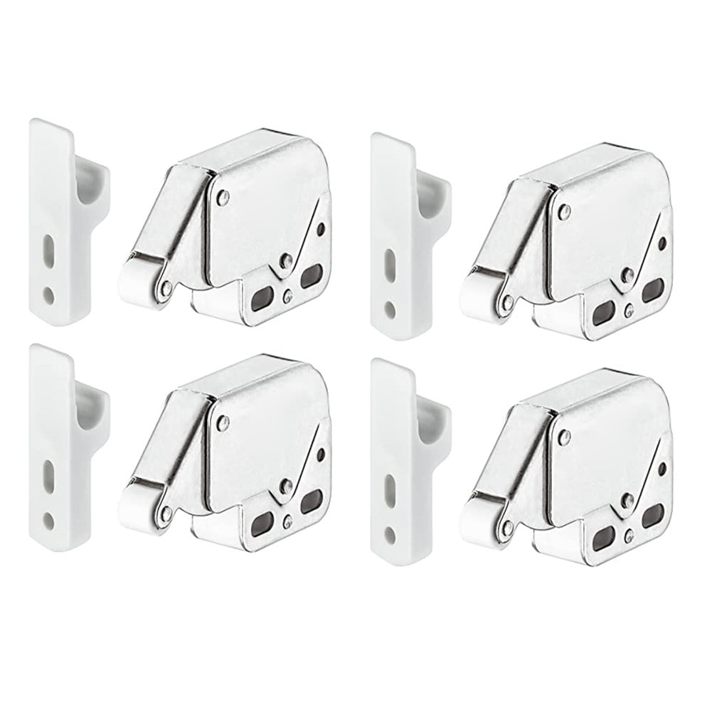 4 Pack Spring Loaded Push Catch Latch for Cabinet Doors For Easy ...