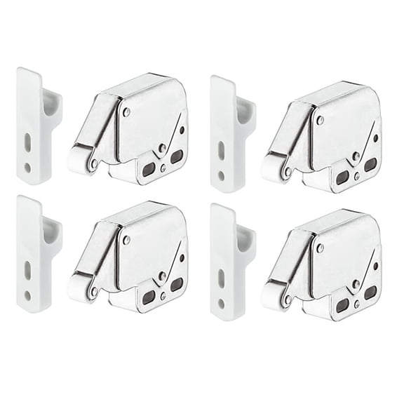 4 Pack Spring Loaded Push Catch Latch for Cabinet Doors For Easy Operation