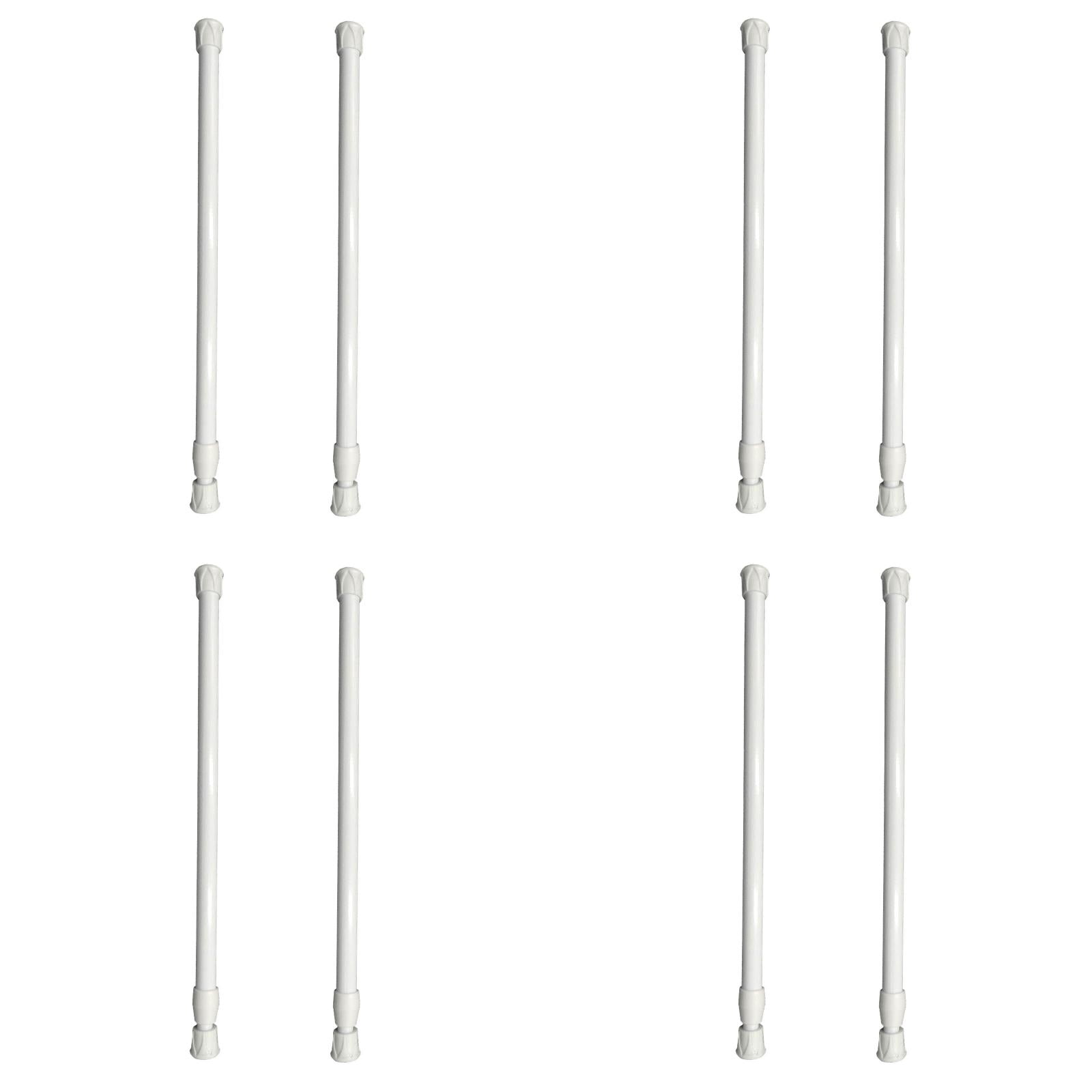 4 Pack Spring Tension Curtain Rod Adjustable Sliding Window Bars 15.7 ...