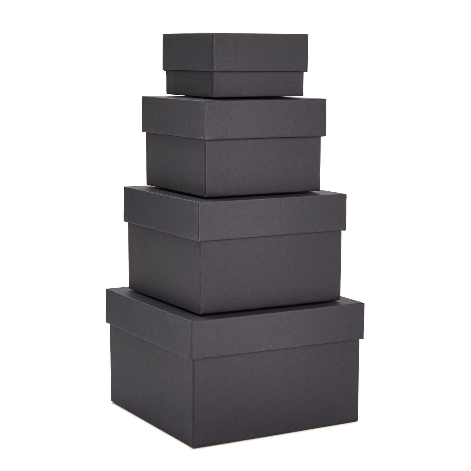 4 Pack Square Nesting Gift Boxes, Decorative Boxes with Lids in 4
