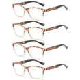 thumbnail image 1 of 4 Pack Square Oversized Reading Glasses Spring Hinges Readers, 1 of 2