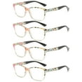 thumbnail image 1 of 4 Pack Square Oversized Reading Glasses Spring Hinges Readers, 1 of 2