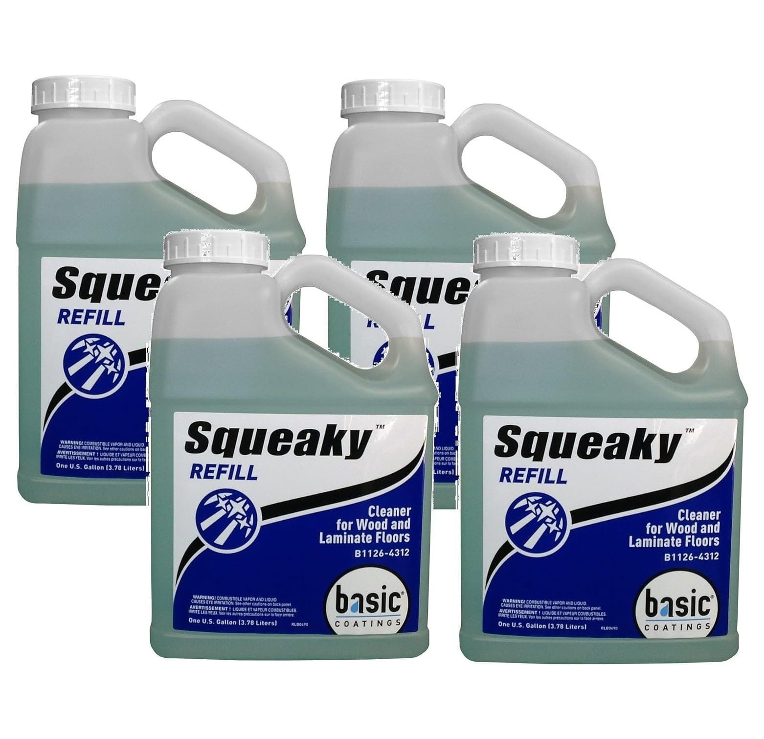 4 Pack Squeaky Cleaner for Hardwood Floors Ready to Use Refill