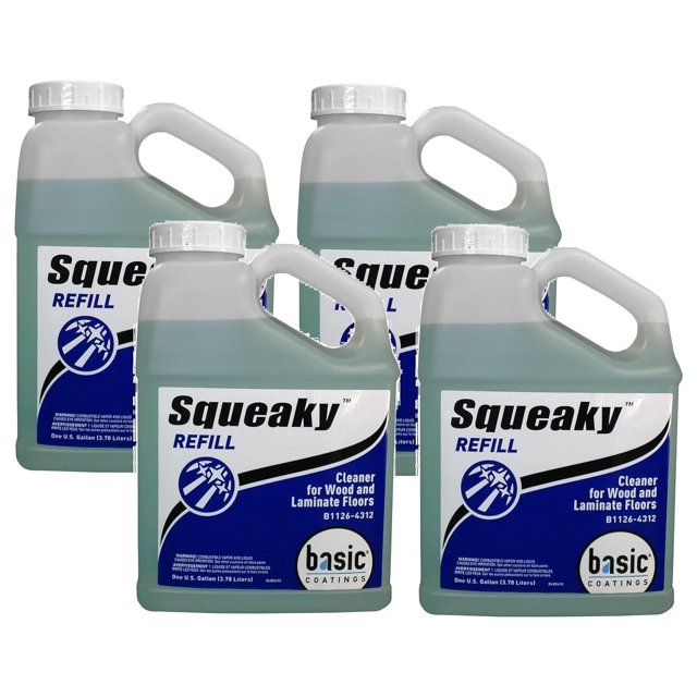 4 Pack Squeaky Cleaner for Hardwood Floors Ready to Use Refill