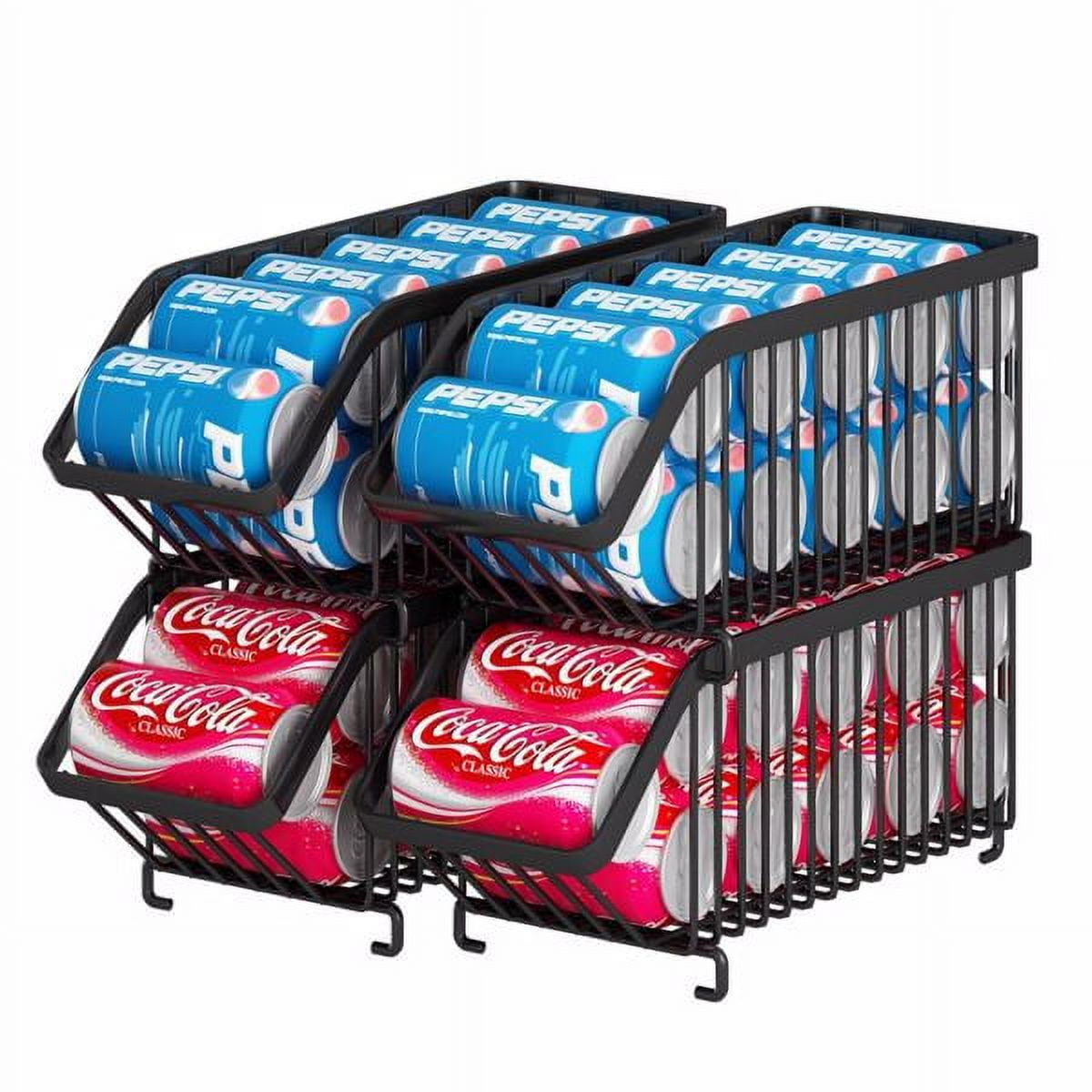 4 Pack Stackable Soda Can Organizer Dispenser, soda can organizer for