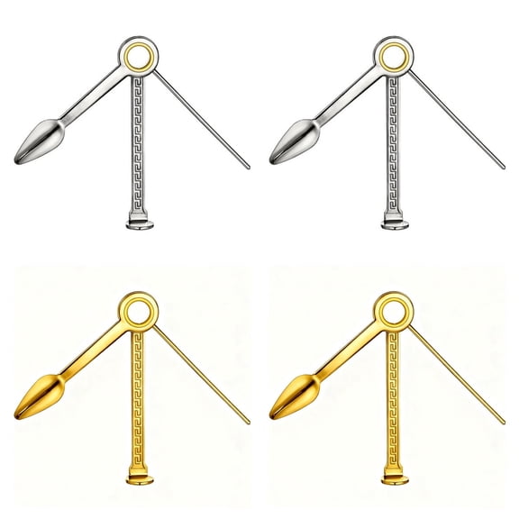 4-Pack Stainless Steel 3-in-1 Tobacco Pipe Cleaning Tools Pipe Reamer, Tamper & Cleaner Needle Kit