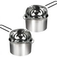thumbnail image 1 of 4-Pack Stainless Steel Double Boiler, for Chocolate,Caramel and Candy- Steel Melting Pot, 2 Cup Capacity, Universal Pad, 1 of 6