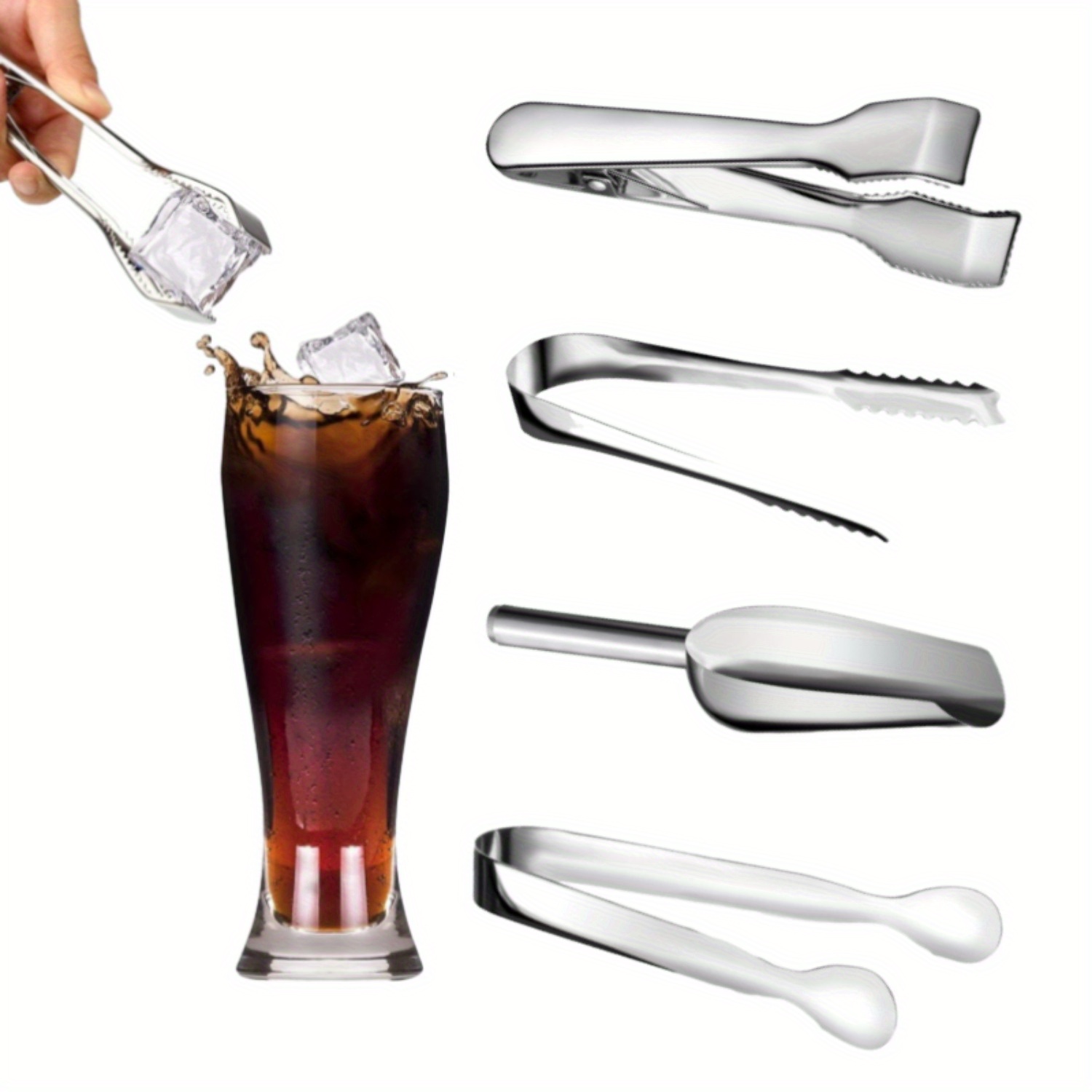 Sweet Candy Buffet Ice Tongs & Scoops Silver-6 Set Oman - View #7