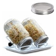 thumbnail image 1 of 4-Pack Stainless Steel Lids for Sprouting Jars with Excellent Ventilation 7cm, 1 of 5