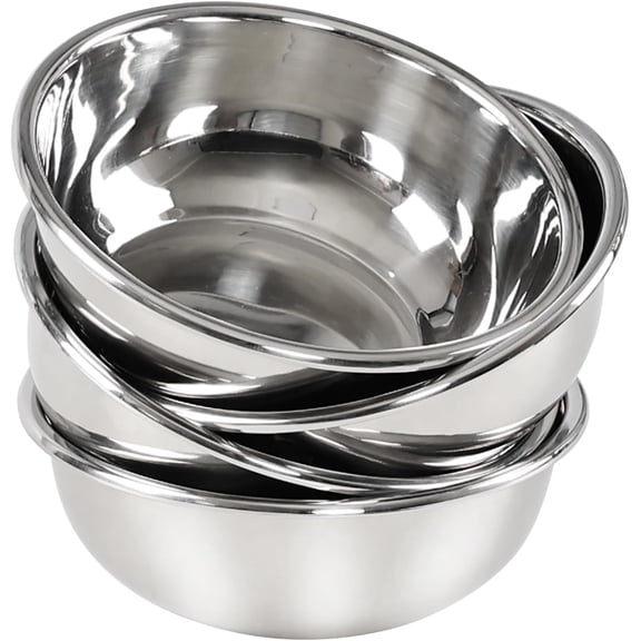 4 Pack Stainless Steel Mixing Bowls, 8.6 Inches Kitchen Prep Bowls Set