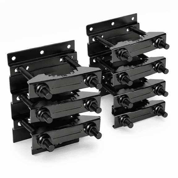 4 Pack Stainless Steel Pole Mounting Brackets Kit for Antennas, Cameras, Signs and Flags