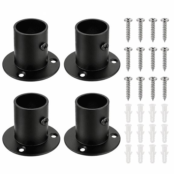 4 Pack Stainless Steel Pole Sockets Flange Rod Holder (Fit 25mm / 1")