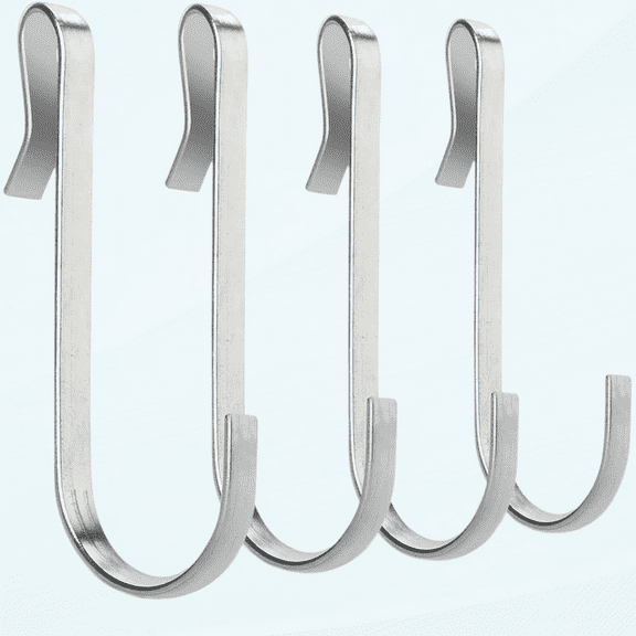 4 Pack Stainless Steel S Hooks for Hanging Shower Caddy, Bathroom Organizers, Shampoo Holders & Premium Rustproof Hanging Hooks for Razor and Sponge