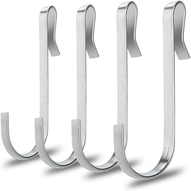 4 Pack Stainless Steel S Hooks for Hanging Shower Caddy, Bathroom