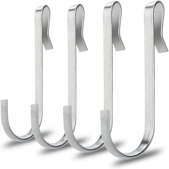 4 Pack Stainless Steel S Hooks for Hanging Shower Caddy, Bathroom Organizers