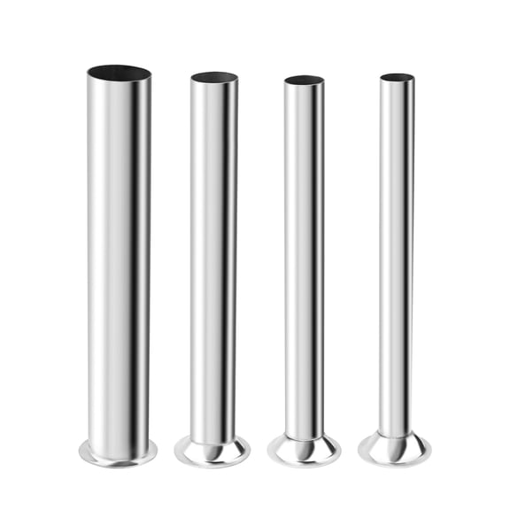 4‑Pack Stainless Steel Sausage Stuffing Tubes, Replacement Funnel Nozzles for LEM Sausage Stuffers, for Pig Sheep Casings