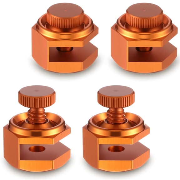 4 Pack Stair/Square Gauge Set for Framing Square, Stair Stringer Layout Tool for Circular Saw, Carpentry Squares and Rafter Layout, Aluminum Alloy Stair Gauge Tool (Orange)