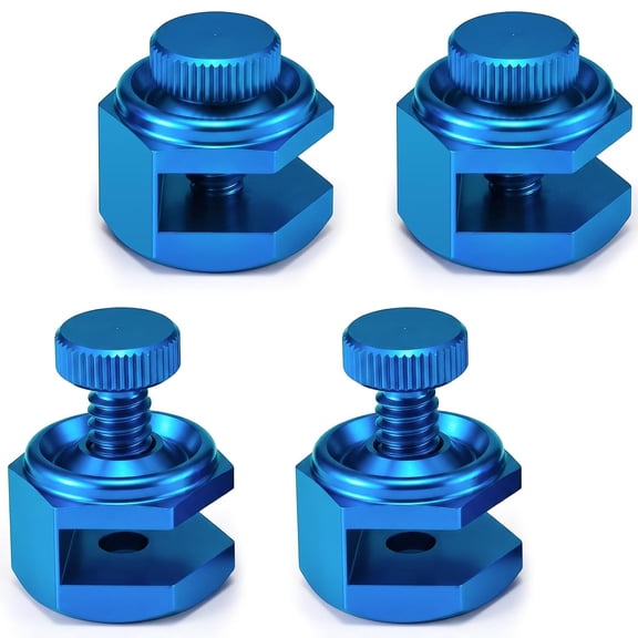 4 Pack Stair/Square Gauge Set for Framing Square, Stair Stringer Layout Tool for Circular Saw, Carpentry Squares and Rafter Layout, Aluminum Alloy Stair Gauge Tool(Blue)